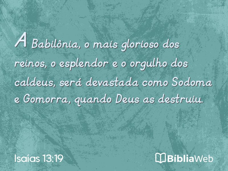 Isaías 13:19 em imagem para compartilhar