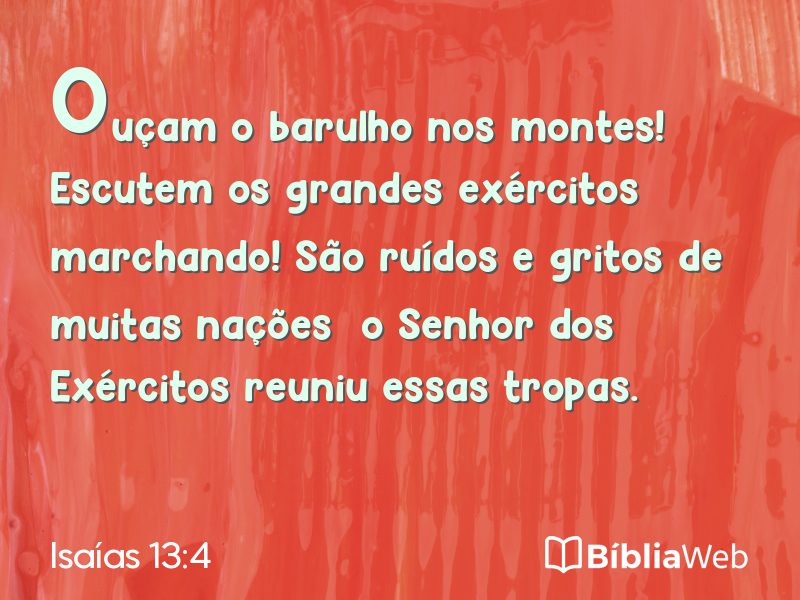 Isaías 13:4 em imagem para compartilhar