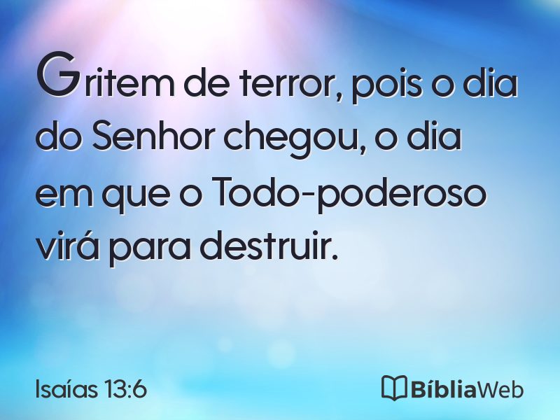 Isaías 13:6 em imagem para compartilhar