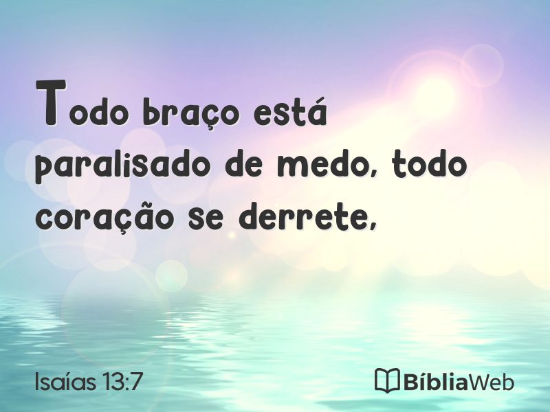 Isaías 13:7 em imagem para compartilhar