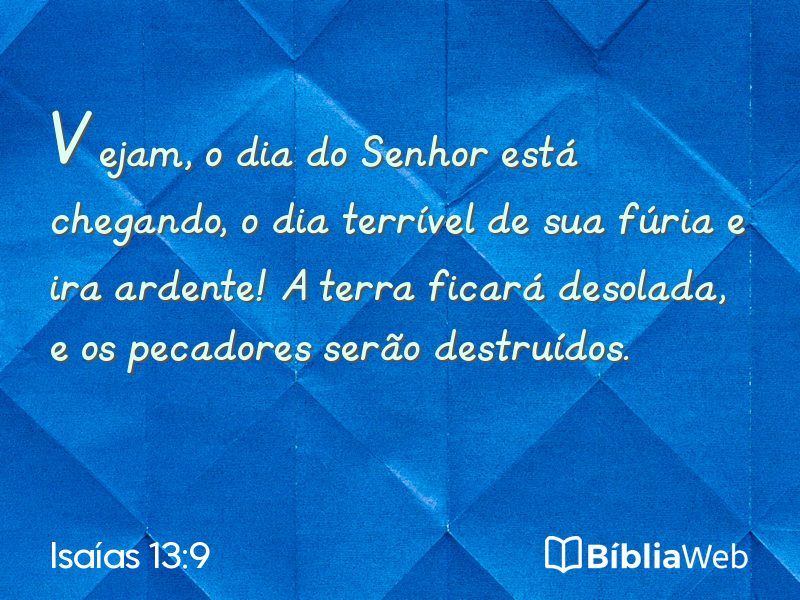 Isaías 13:9 em imagem para compartilhar