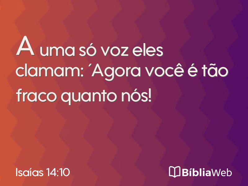 Isaías 14:10 em imagem para compartilhar