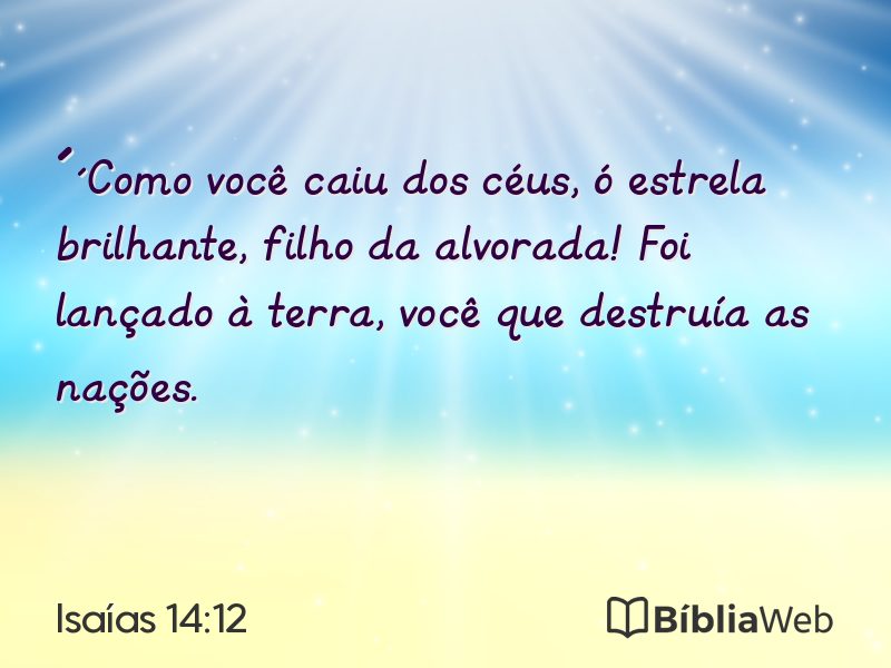 Isaías 14:12 em imagem para compartilhar