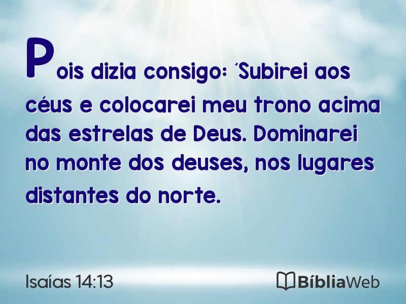 Isaías 14:13 em imagem para compartilhar