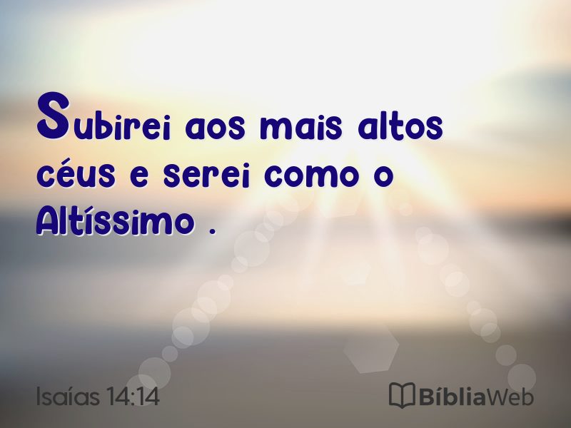 Isaías 14:14 em imagem para compartilhar
