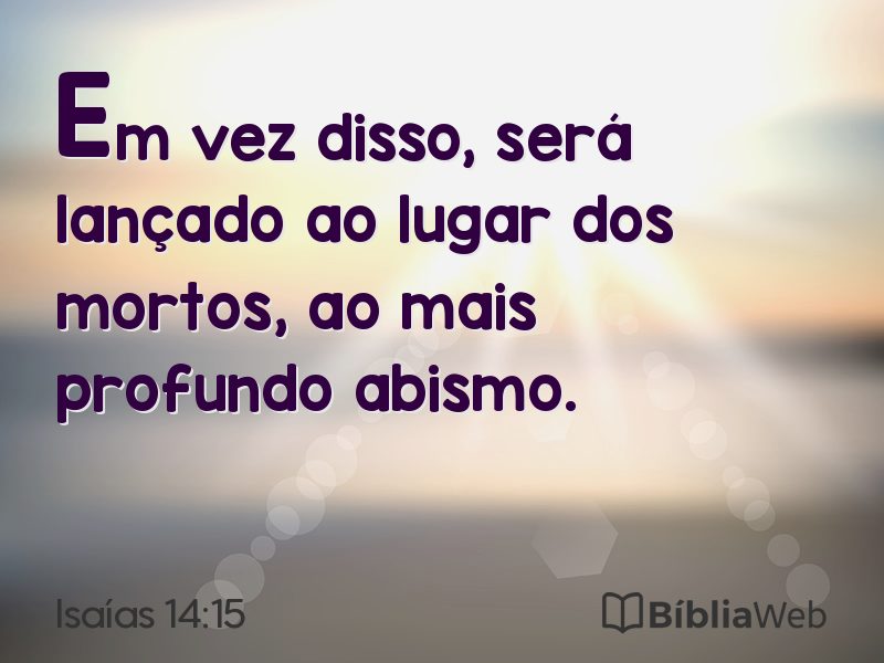 Isaías 14:15 em imagem para compartilhar