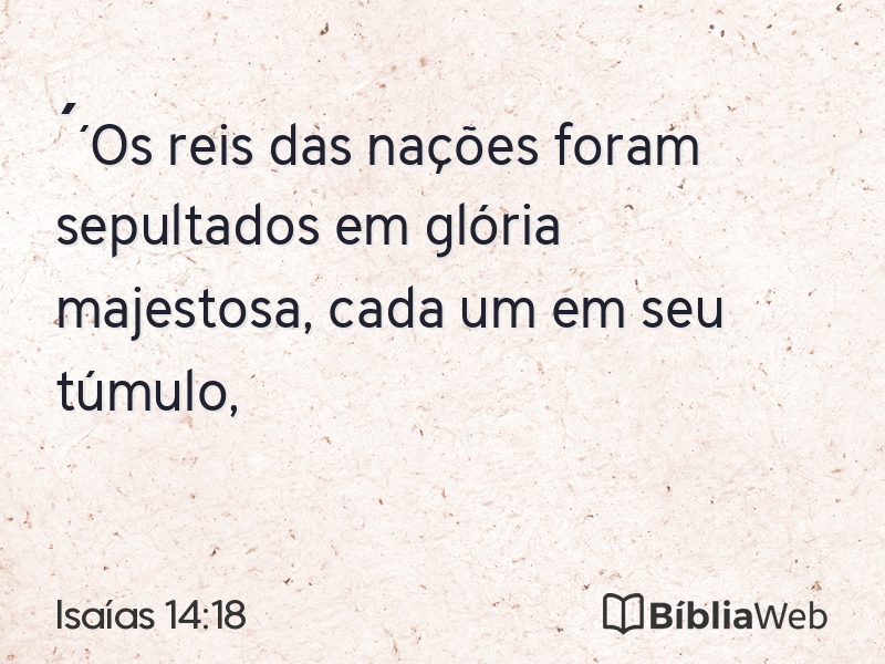 Isaías 14:18 em imagem para compartilhar