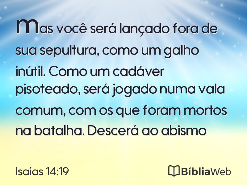 Isaías 14:19 em imagem para compartilhar