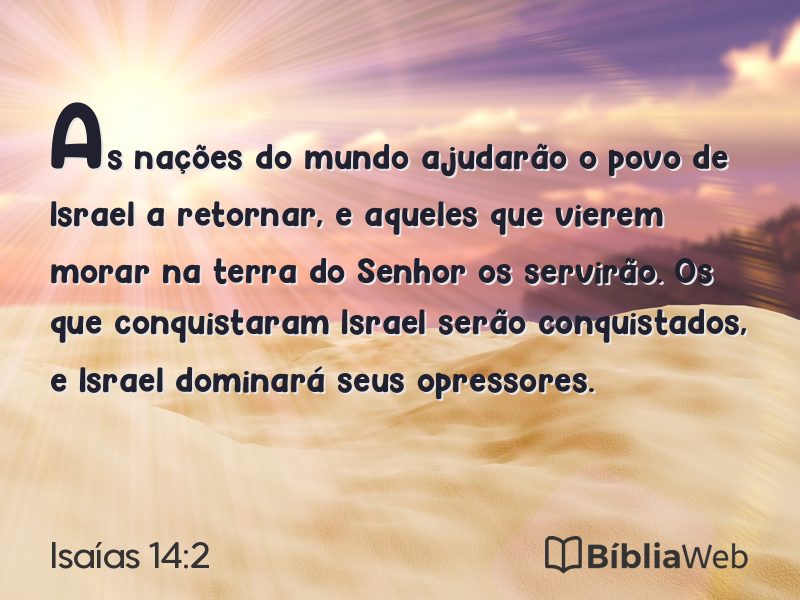 Isaías 14:2 em imagem para compartilhar