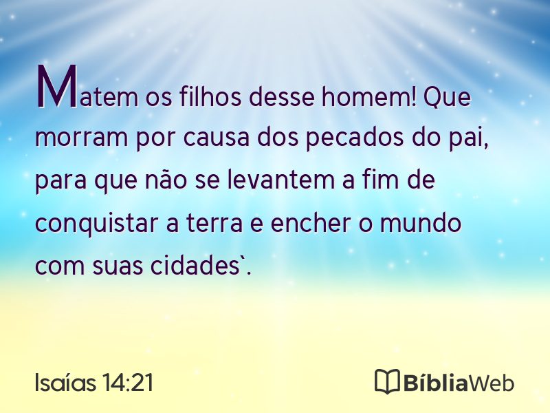 Isaías 14:21 em imagem para compartilhar