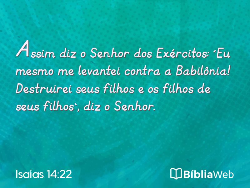 Isaías 14:22 em imagem para compartilhar