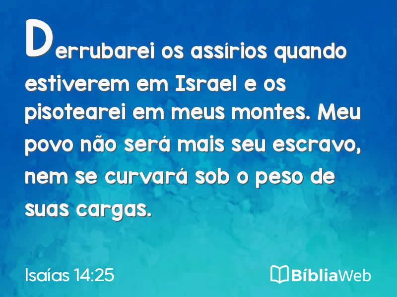 Isaías 14:25 em imagem para compartilhar