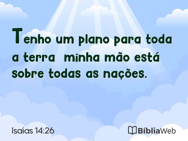 Isaías 14:26 em imagem para compartilhar