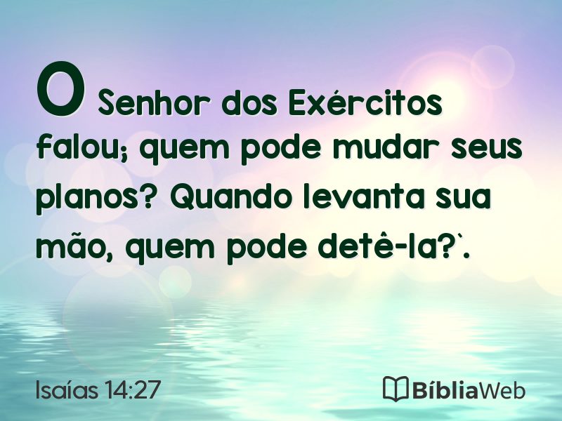 Isaías 14:27 em imagem para compartilhar