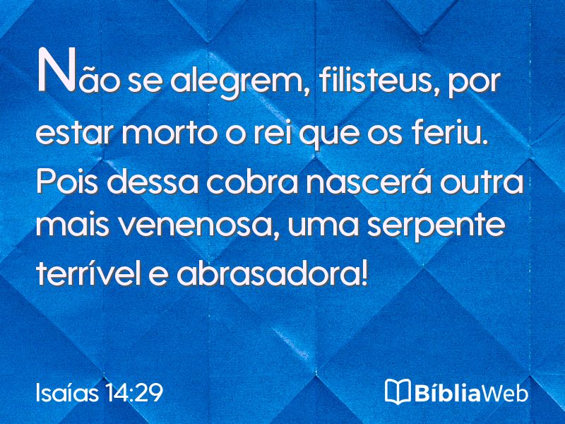 Isaías 14:29 em imagem para compartilhar