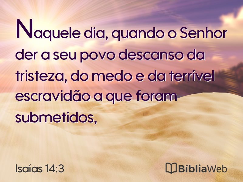 Isaías 14:3 em imagem para compartilhar