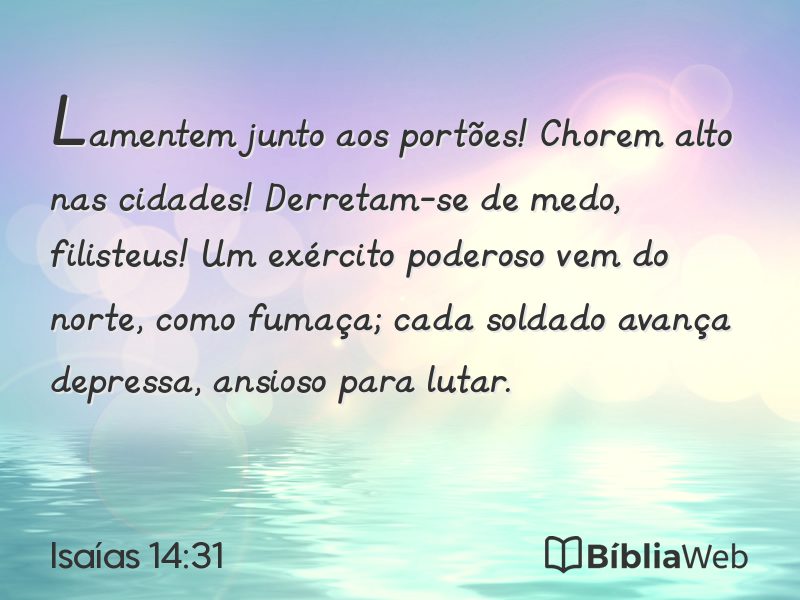 Isaías 14:31 em imagem para compartilhar