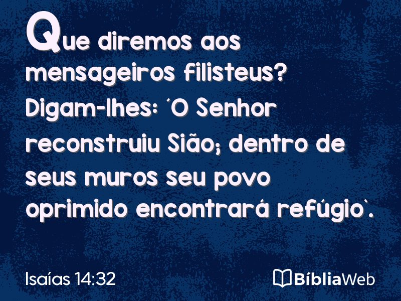 Isaías 14:32 em imagem para compartilhar