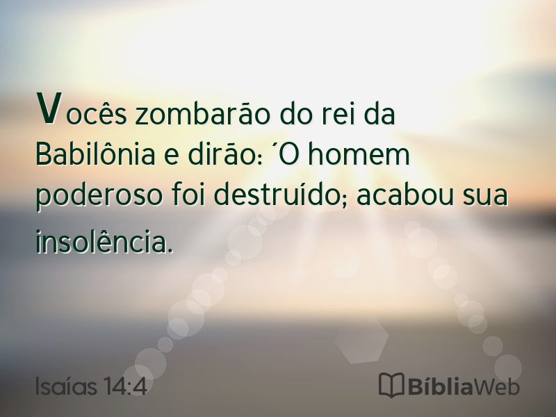 Isaías 14:4 em imagem para compartilhar