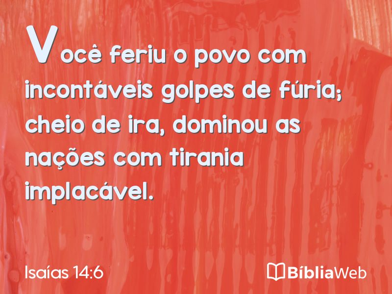 Isaías 14:6 em imagem para compartilhar