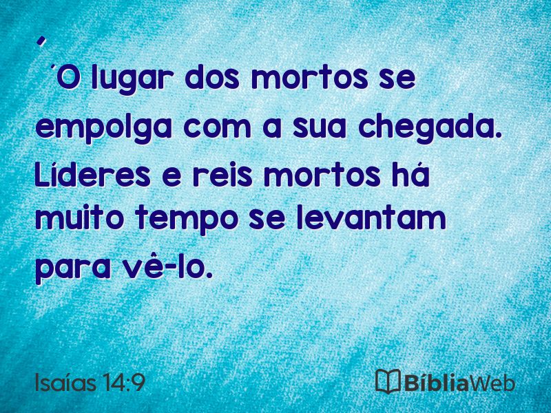 Isaías 14:9 em imagem para compartilhar