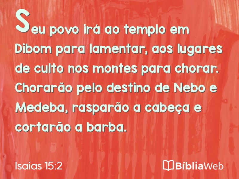 Isaías 15:2 em imagem para compartilhar