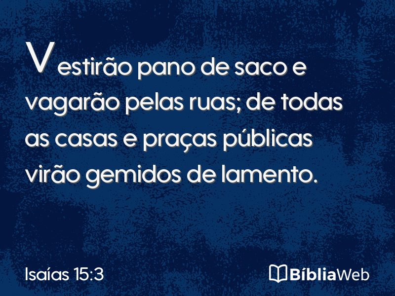 Isaías 15:3 em imagem para compartilhar