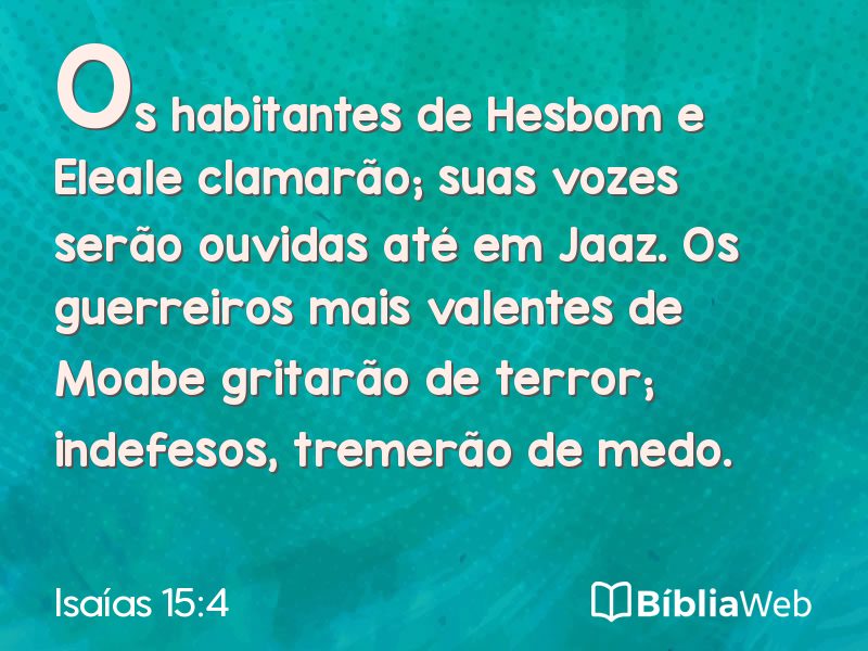 Isaías 15:4 em imagem para compartilhar