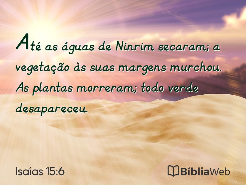 Isaías 15:6 em imagem para compartilhar