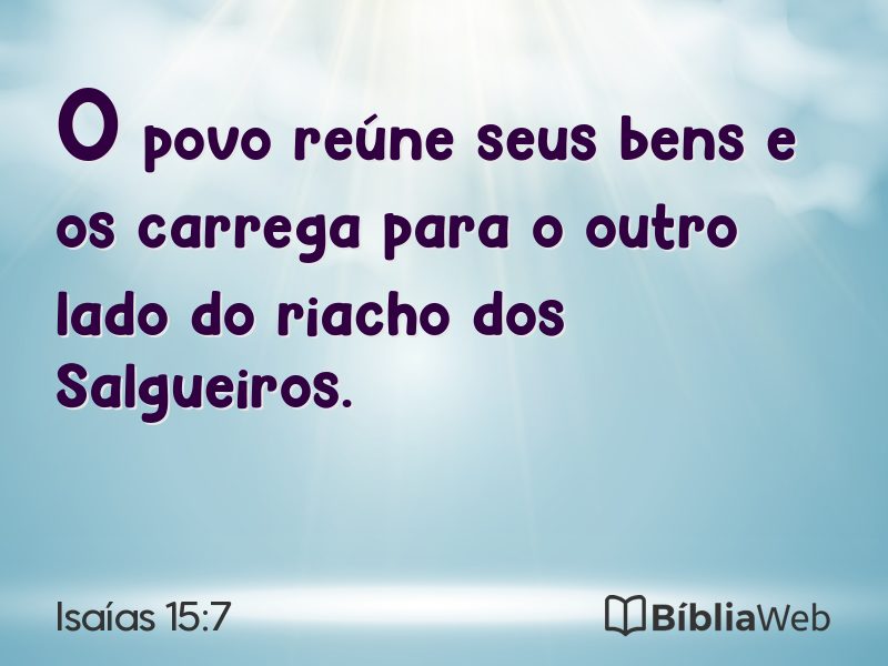 Isaías 15:7 em imagem para compartilhar