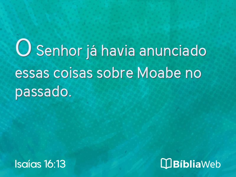 Isaías 16:13 em imagem para compartilhar