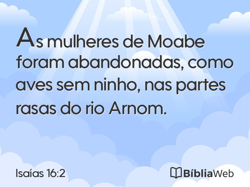 Isaías 16:2 em imagem para compartilhar