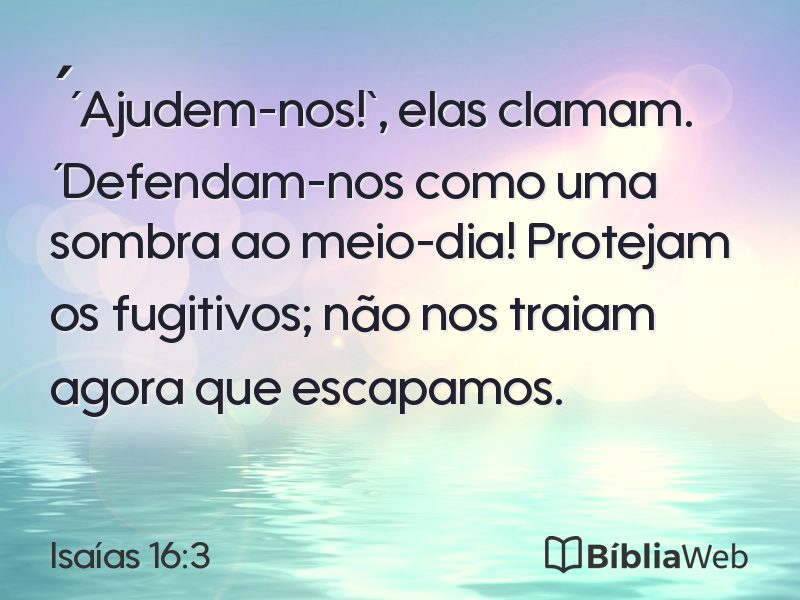 Isaías 16:3 em imagem para compartilhar