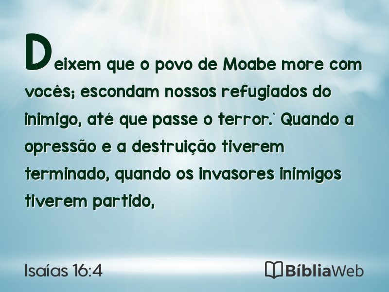 Isaías 16:4 em imagem para compartilhar