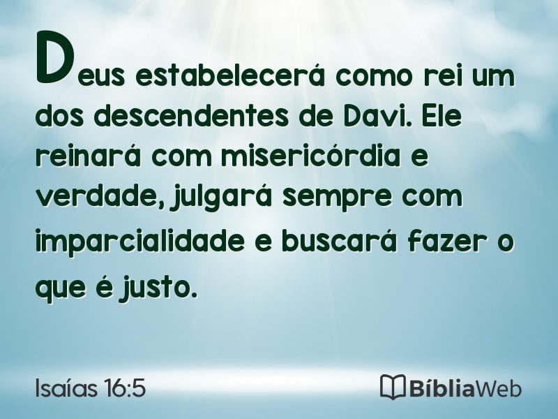 Isaías 16:5 em imagem para compartilhar