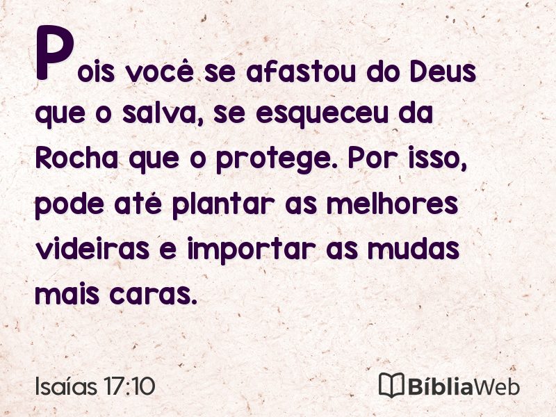 Isaías 17:10 em imagem para compartilhar