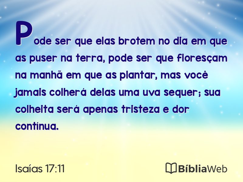 Isaías 17:11 em imagem para compartilhar
