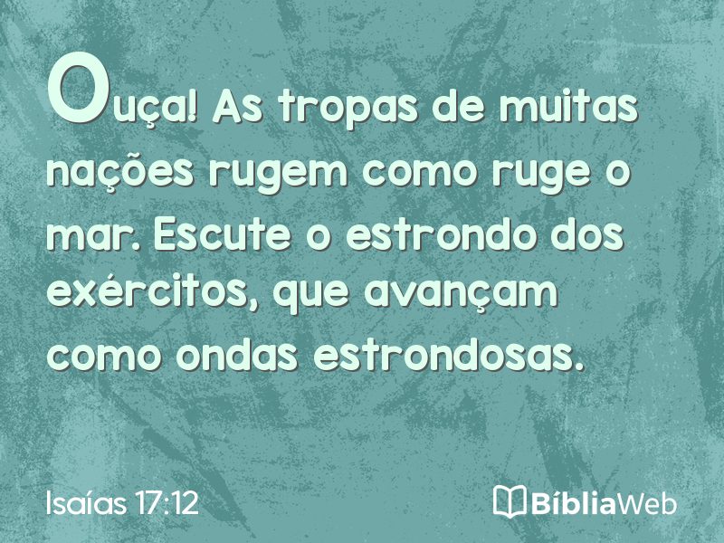 Isaías 17:12 em imagem para compartilhar