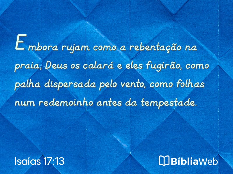 Isaías 17:13 em imagem para compartilhar