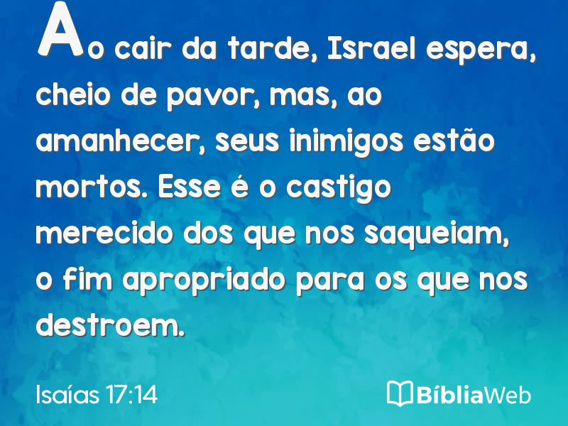 Isaías 17:14 em imagem para compartilhar