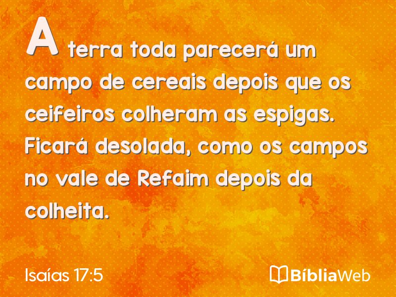 Isaías 17:5 em imagem para compartilhar