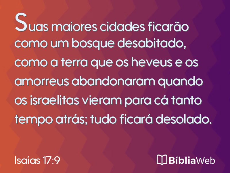Isaías 17:9 em imagem para compartilhar