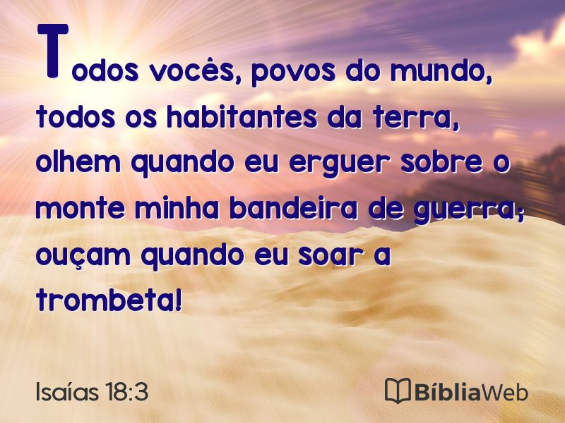 Isaías 18:3 em imagem para compartilhar