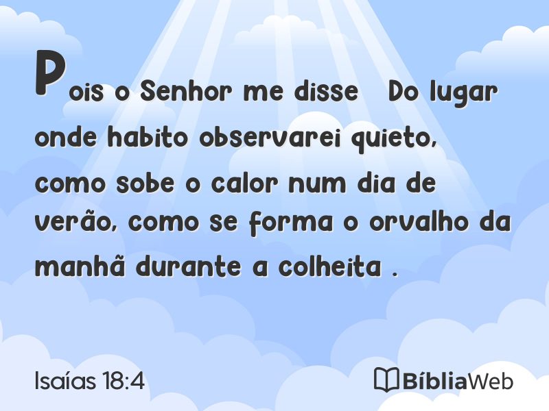 Isaías 18:4 em imagem para compartilhar