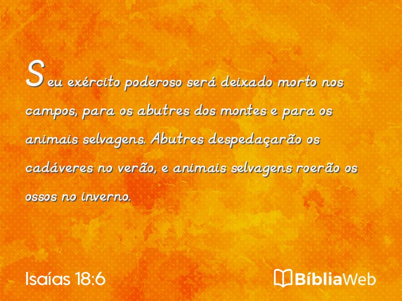 Isaías 18:6 em imagem para compartilhar