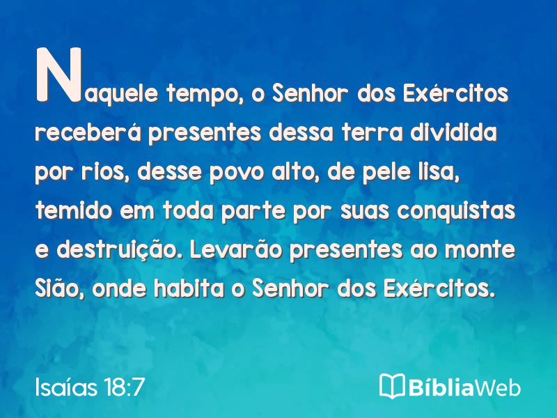 Isaías 18:7 em imagem para compartilhar