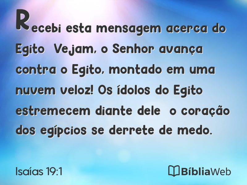 Isaías 19:1 em imagem para compartilhar