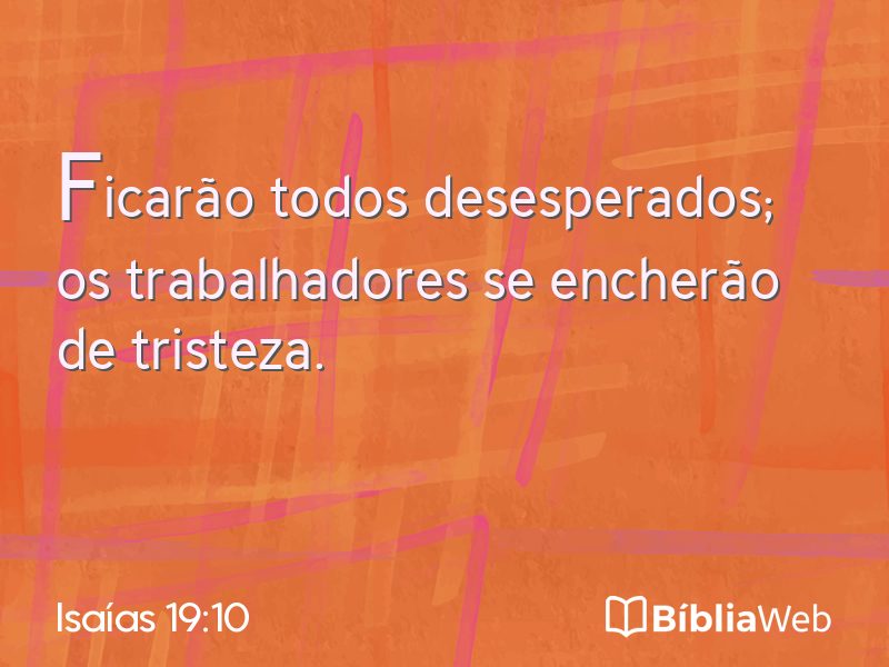 Isaías 19:10 em imagem para compartilhar