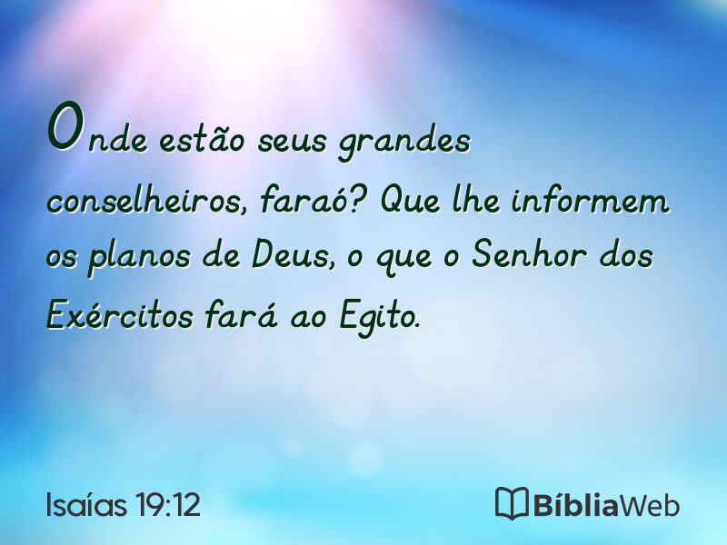 Isaías 19:12 em imagem para compartilhar