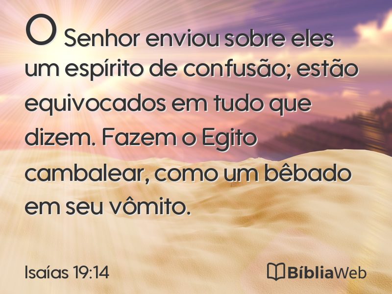 Isaías 19:14 em imagem para compartilhar